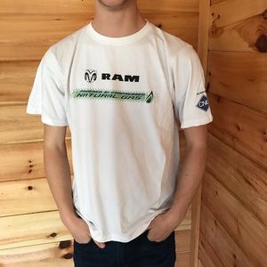 ORGANIC COTTON WHITE DODGE RAM GRAPHIC TEE